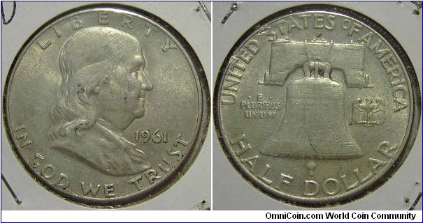 1961D Franklin, Half Dollar