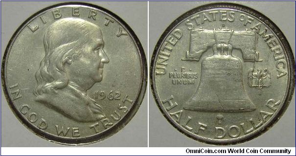 1962D Franklin, Half Dollar