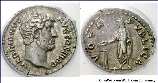 Hadrian AR Denarius