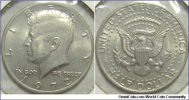 1972 Kennedy, Half Dollar