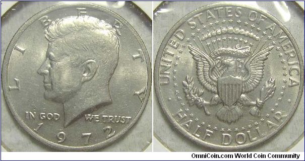 1972 Kennedy, Half Dollar