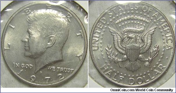 1972D Kennedy, Half Dollar