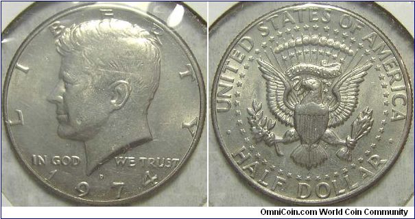 1974D Kennedy, Half Dollar