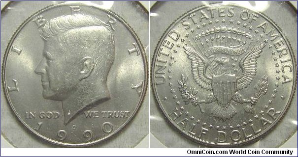 1990D Kennedy, Half Dollar