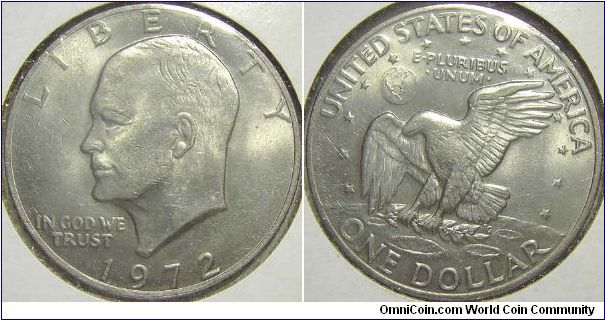 1972 Eisenhower, One Dollar