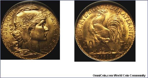1910 10 Francs Gold