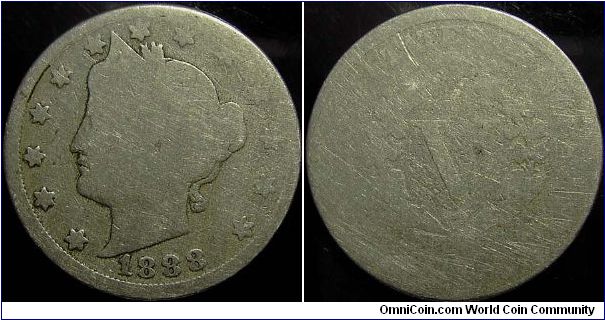 1888 Liberty Head, Five Cents