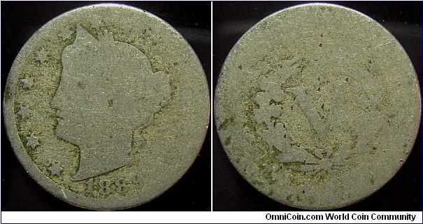 1889 Liberty Head, Five Cents