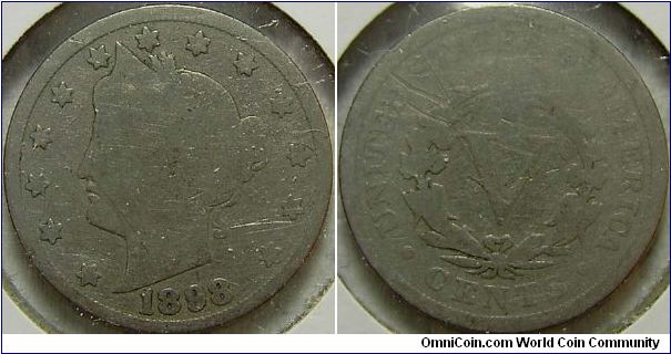 1898 Liberty Head, Five Cents