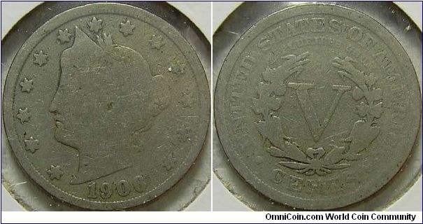 1906 Liberty Head, Five Cents