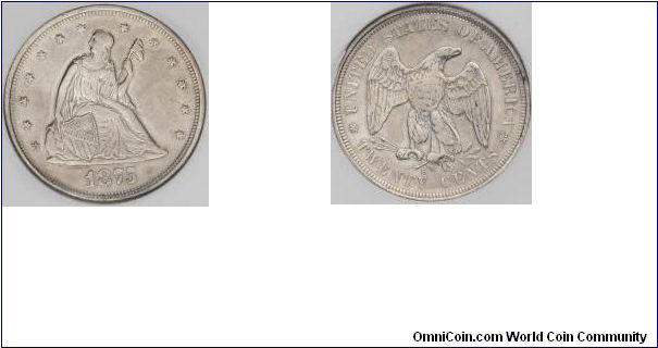 1875-CC Twenty Cent Piece