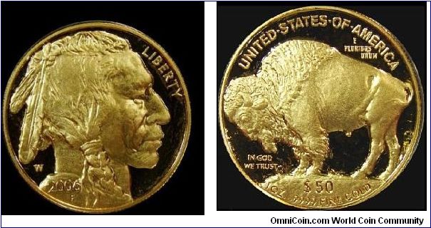 2006 Proof Buffalo $50 Dollar Gold