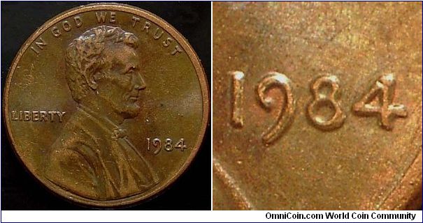 1984 Lincoln, One Cent, Class 2 Doubled Die, Doubling on all Obverse Devices