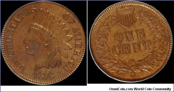 1876 Indian Head Cent