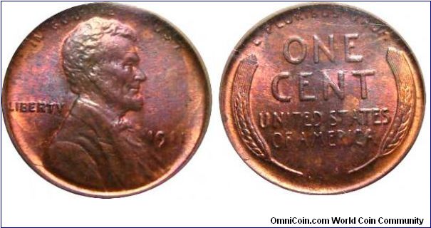 1911 Lincoln Cent