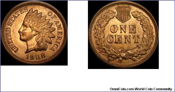 1908 Indian Head Cent