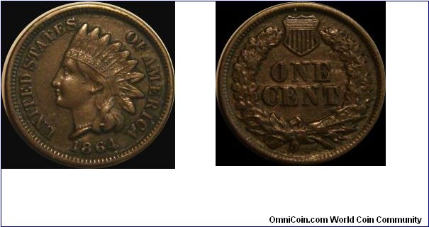 1864 Indian Head Cent