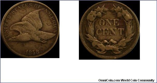 1858 Flying Eagle Cent Small Letter