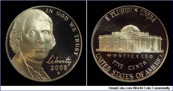 2008S Jefferson, Five Cents