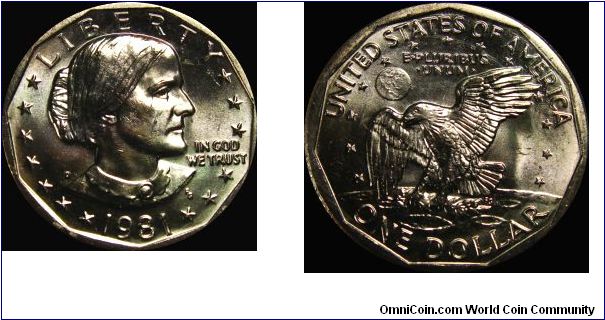 1981 Susan B. Anthony Dollar