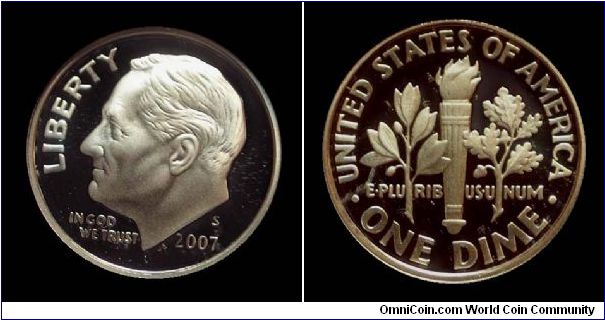 2007S Rosevelt, One Dime