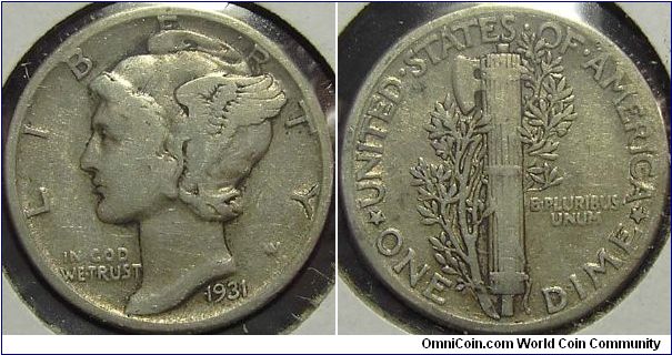 1931 Mercury, One Dime