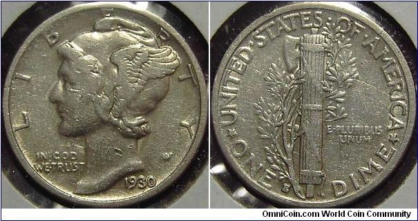 1930S Mercury, One Dime