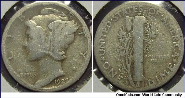 1927S Mercury, One Dime