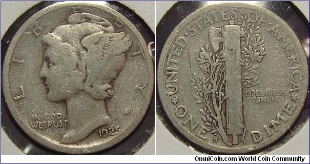 1925S Mercury, One Dime