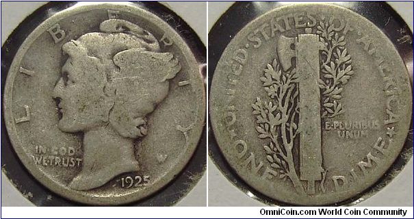 1925 Mercury, One Dime