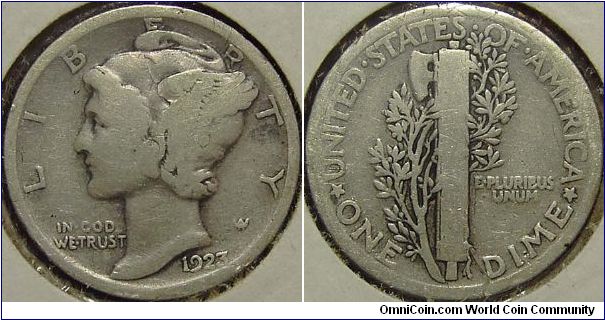 1923 Mercury, One Dime