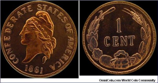 1861 Confederate Cent