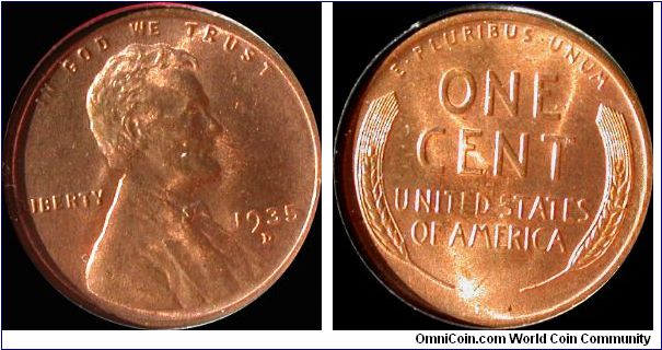 1935-D Lincon Cent
Doubled Die Obverse