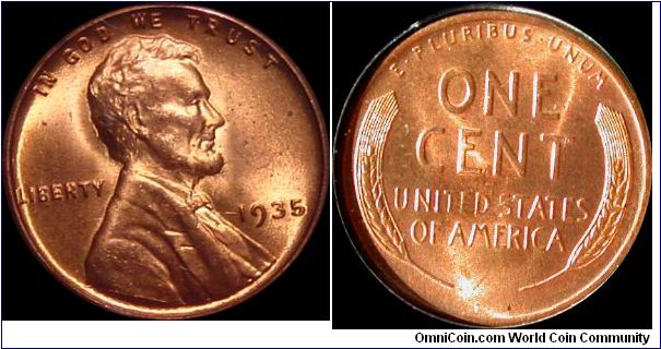 1935 Linclon Cent
Doubled Die Obverse