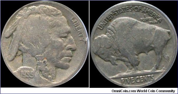 1935 Buffalo Nickel
Doubled Die Reverse