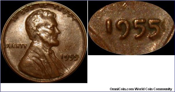 1955 Lincoln Cent
Doubled Die Obverse 2