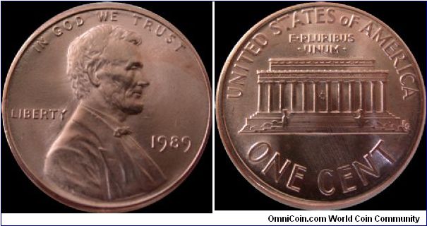 1989 Lincoln Cent
Doubled Die Reverse