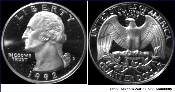 1992-S Washington Quarter
Prestige Proof Set