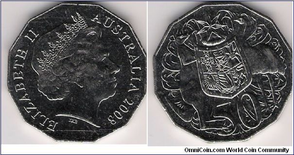 50 cent coin, Coat of Arms.