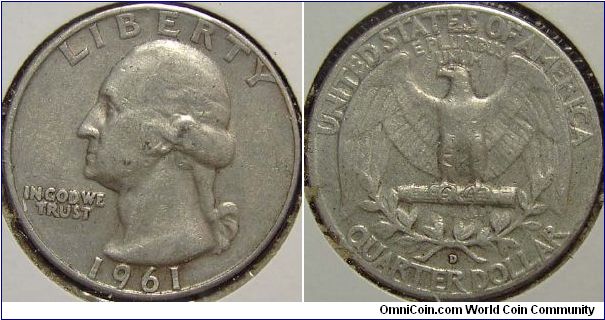 1961D Washington, Quarter Dollar