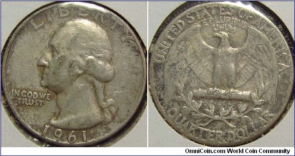 1961 Washington, Quarter Dollar