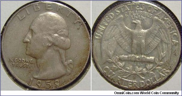 1959D Washington, Quarter Dollar