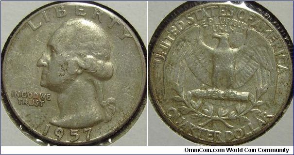 1957 Washington, Quarter Dollar