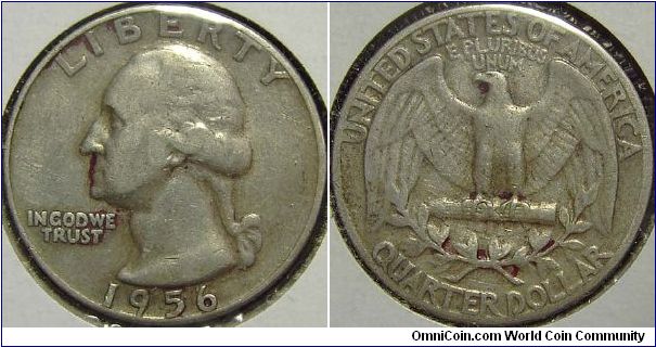 1956 Washington, Quarter Dollar