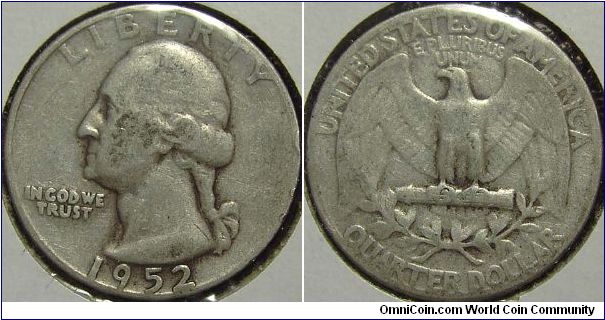 1952 Washington, Quarter Dollar