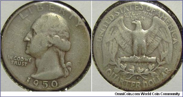 1950S Washington, Quarter Dollar