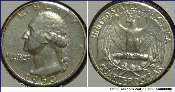 1950 Washington, Quarter Dollar