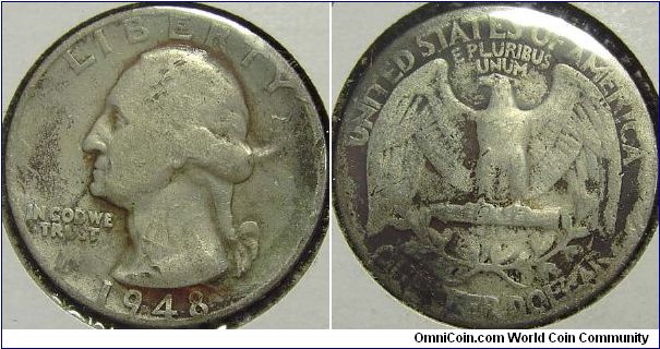 1948 Washington, Quarter Dollar