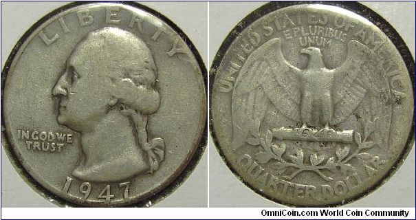 1947 Washington, Quarter Dollar