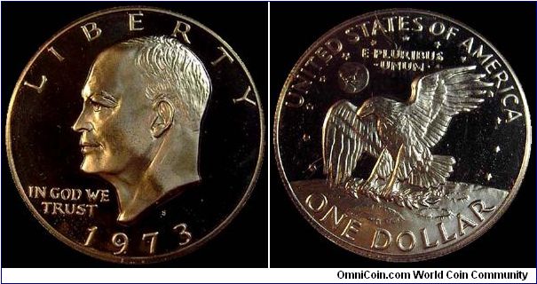 1973S Eisenhower, One Dollar